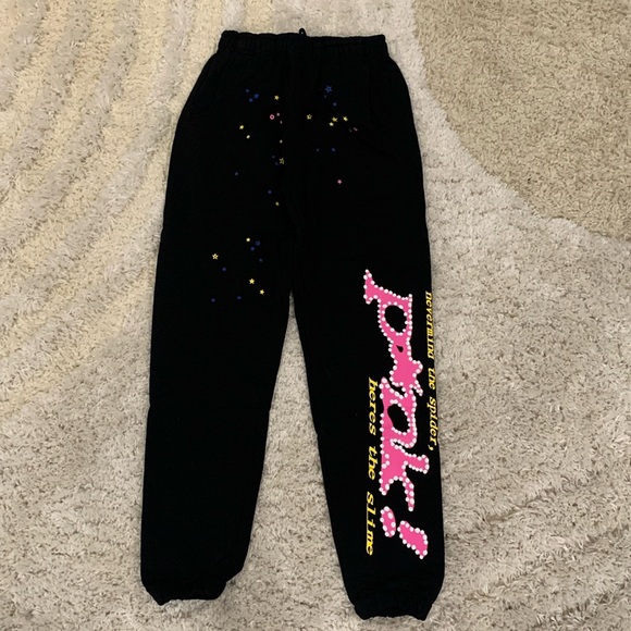 Sp5der Other - Spider Worldwide Black P*NK! Sp5der Sweatpants / Joggers Men’s size Large